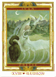 Le Chaudron de Morrigann: The Lover's Path Tarot (XVIII. Illusion - Ivan & Odette)